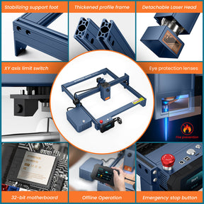 Machine de gravure et de découpe laser <tc>AtomStack</tc> A30 Pro avec kit d'assistance pneumatique F60 