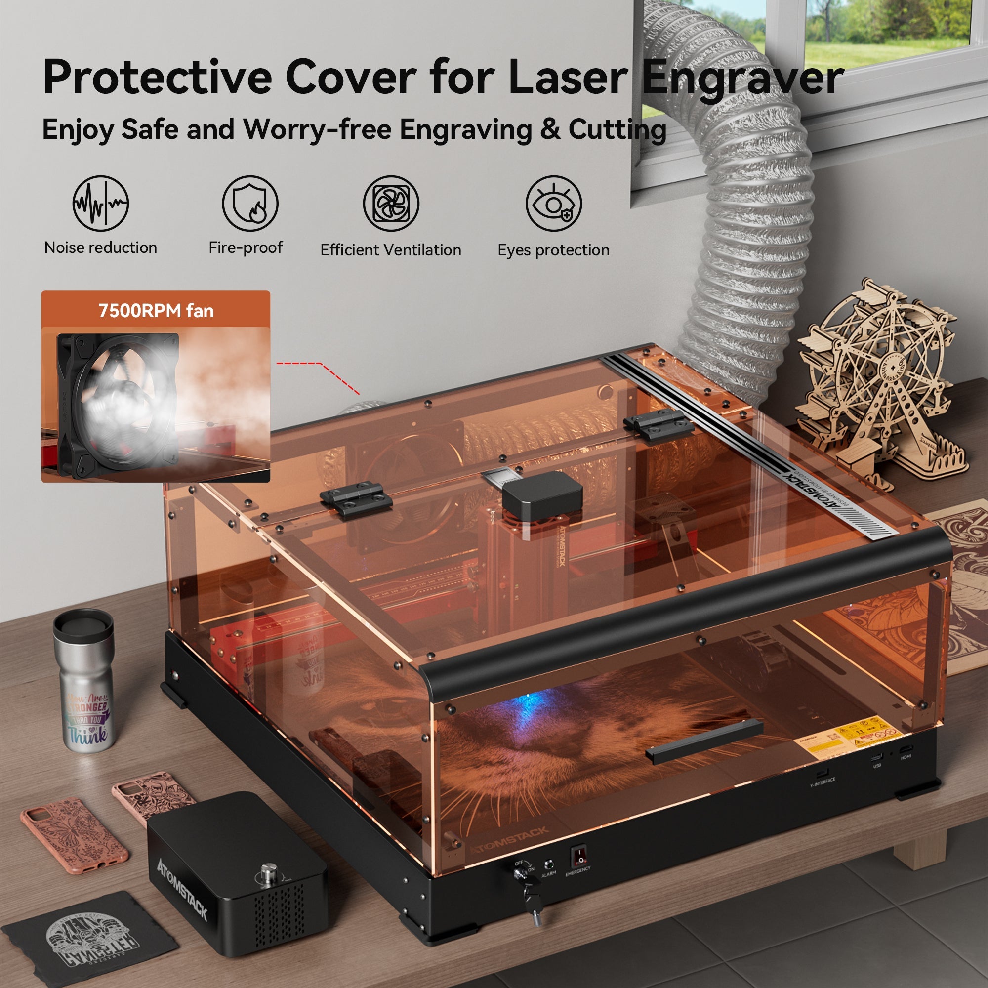 <tc>AtomStack</tc> A48 Ultra Unibody Rahmen Lasergravierer 