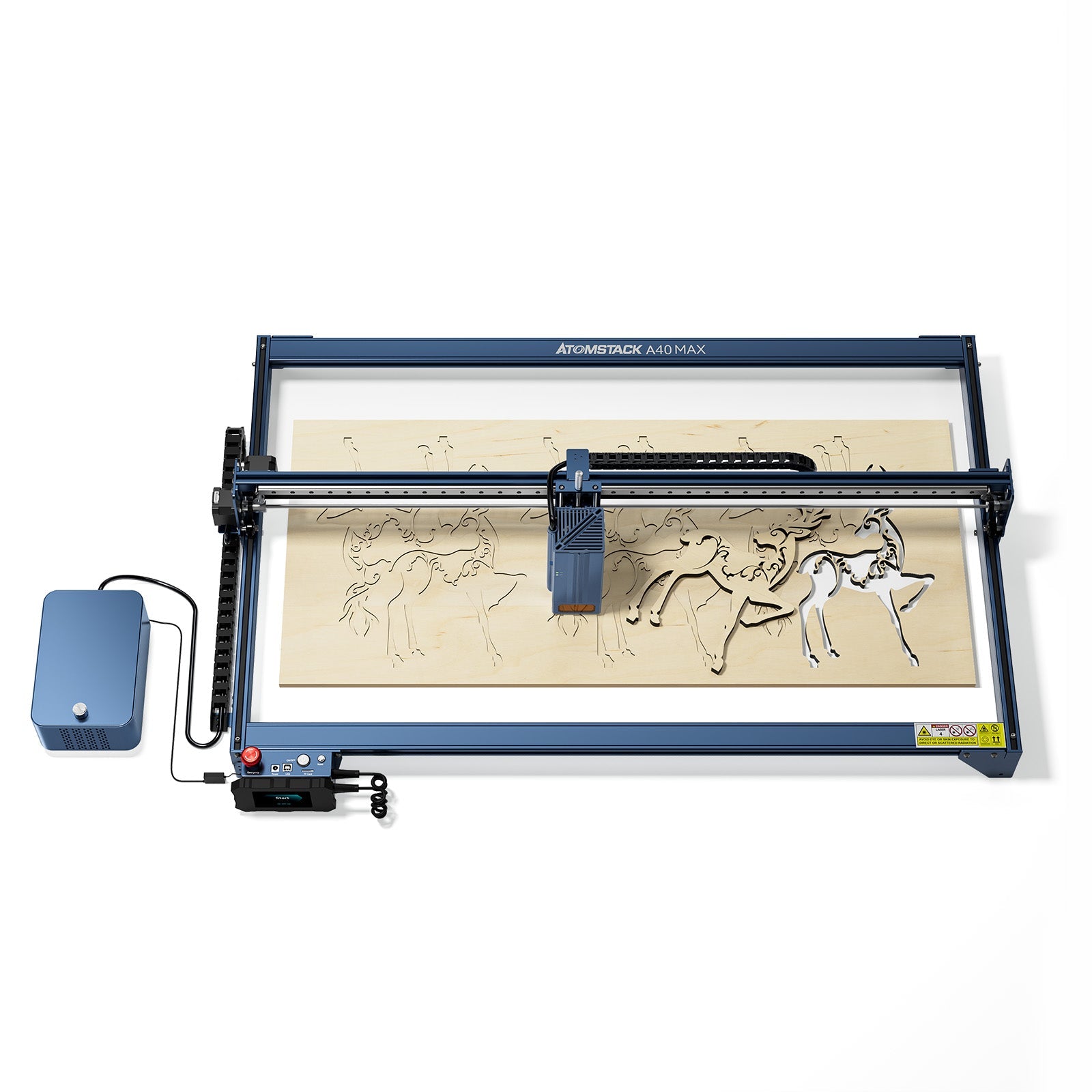 AtomStack A40/X40 Max Large Size Laser Engraving And Cutting Machine with F60 Air Assist Kit