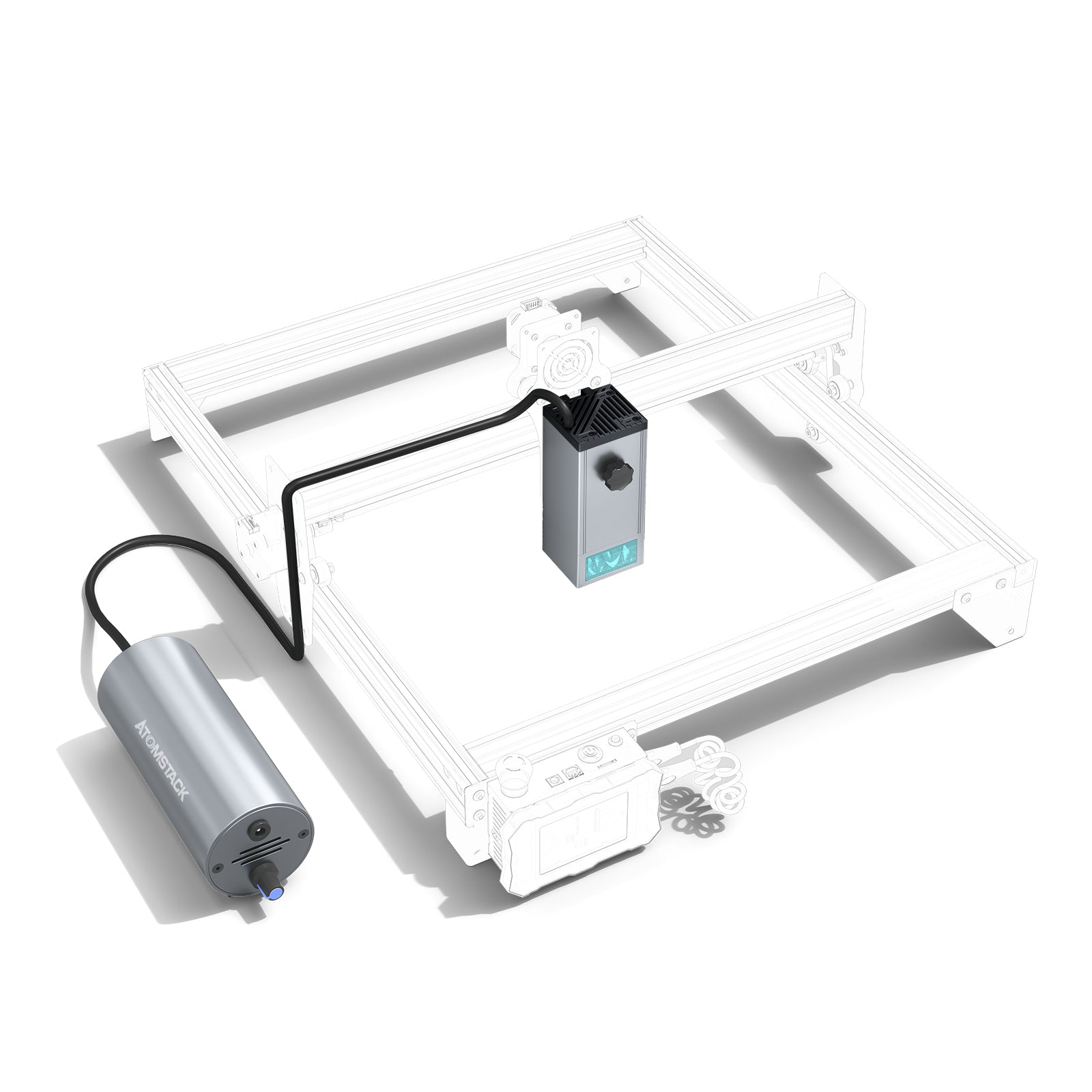 Module laser <tc>AtomStack</tc> M100 20 W avec kit d'assistance pneumatique