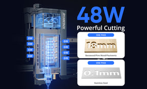 Graveur laser <tc>AtomStack</tc> A40 Pro V2 avec kit d'assistance pneumatique F60 