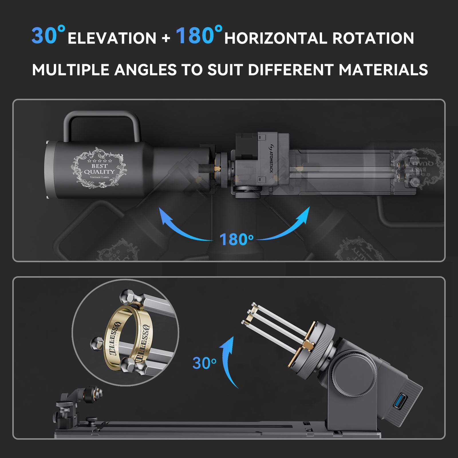 AtomStack Laser Engraver Rotary Roller Set  R8 Pro