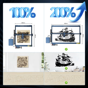 <tc>AtomStack</tc> A40 Max Große Lasergravur- und Schneidemaschine mit F60 Air Assist Kit