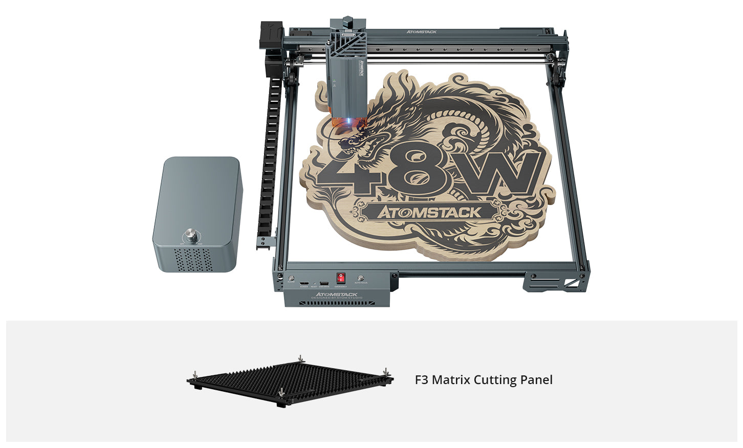 <tc>AtomStack</tc> A40 Pro V2 Lasergravierer mit F60 Air Assist Kit 