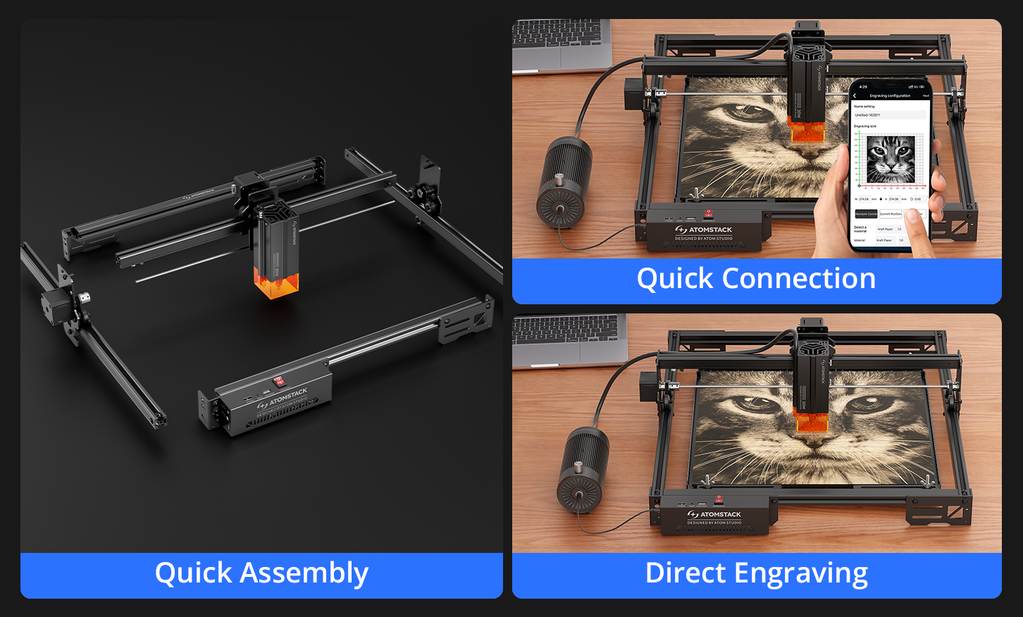 Graveur laser <tc>AtomStack</tc> A10 Pro V2 