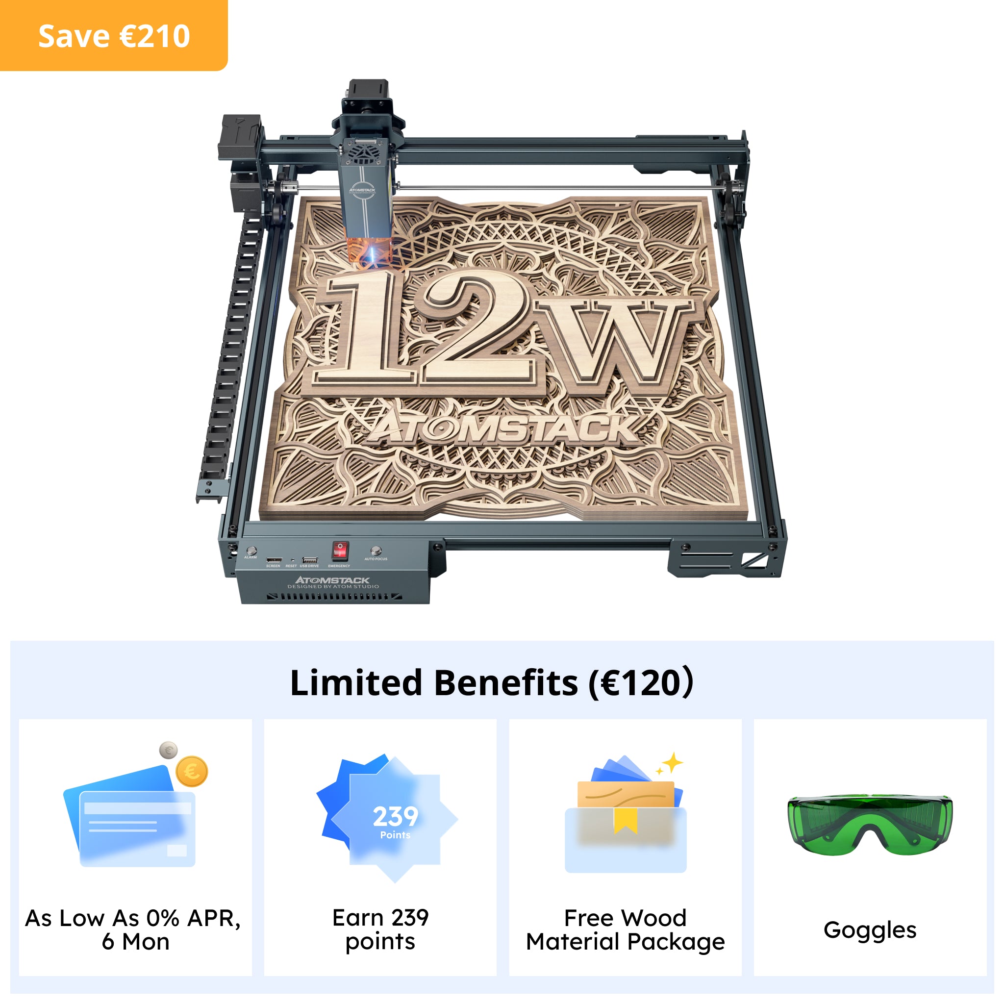 AtomStack A10 Pro V2 Laser Engraver