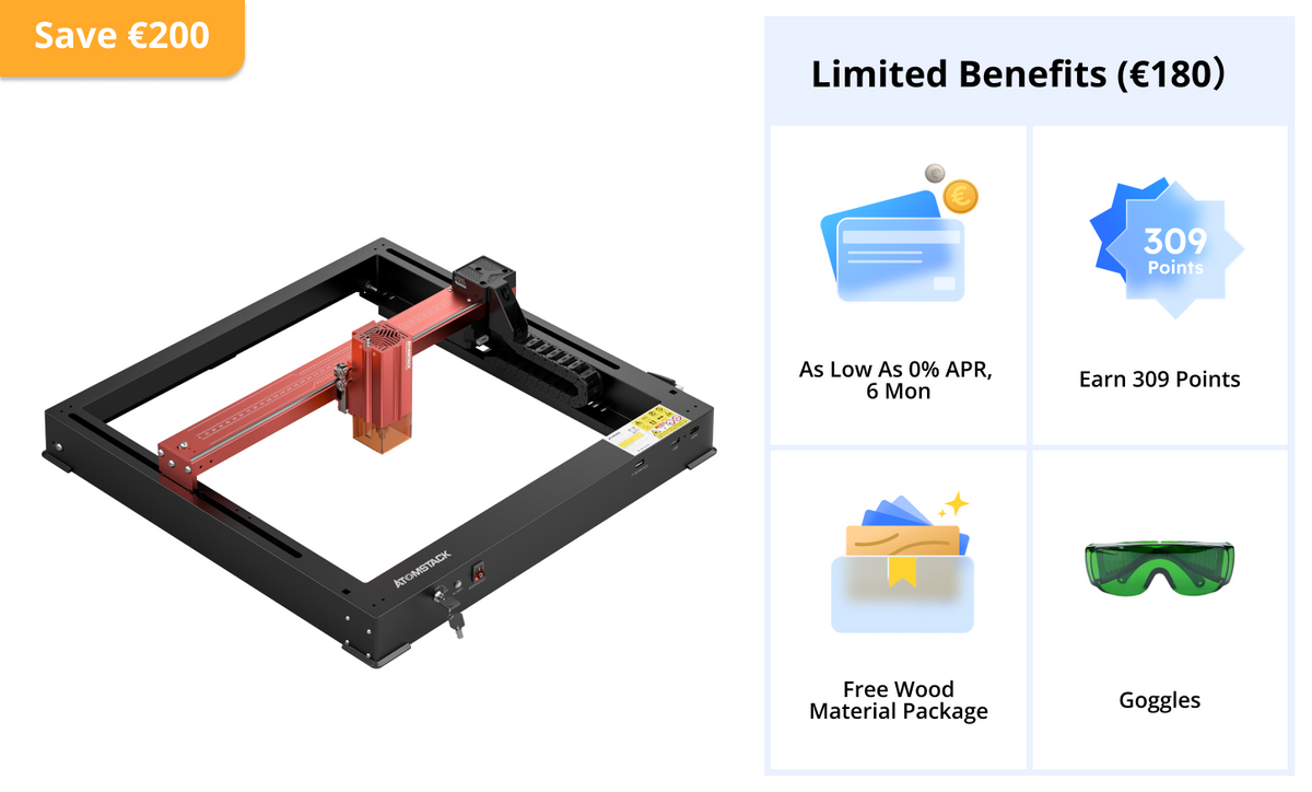 AtomStack A12/X12 PRO Optical Power 12W Laser Engraver