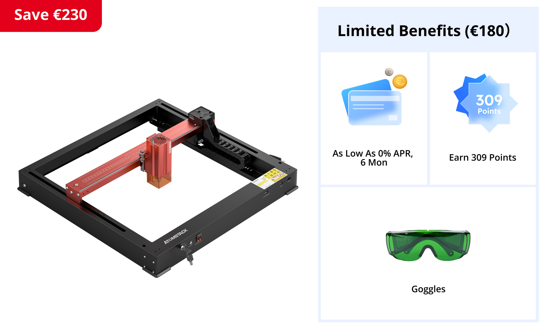 AtomStack A12 PRO Optical Power 12W Laser Engraver