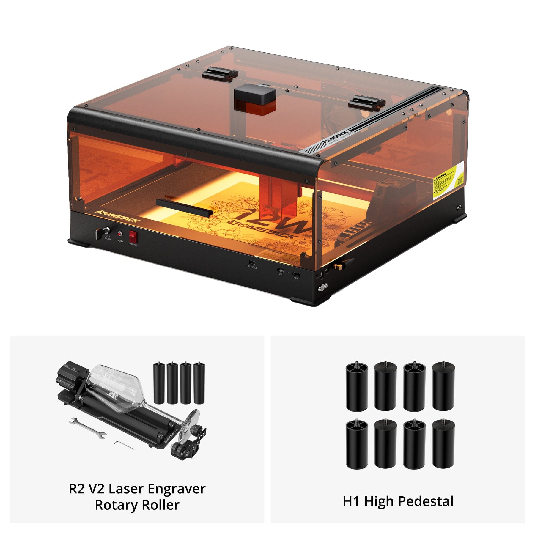 AtomStack A12/X12 Ultra Unibody Frame Laser Engraver