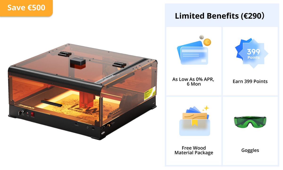 AtomStack A12/X12 Ultra Unibody Frame Laser Engraver