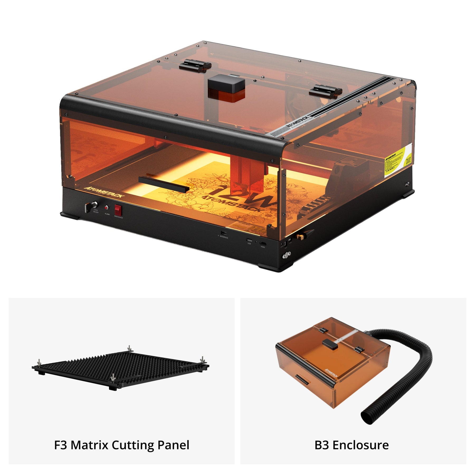 AtomStack A12/X12 Ultra Unibody Frame Laser Engraver