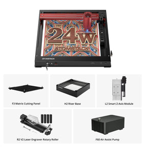 AtomStack A24/X24 Pro Optical Power 24W Unibody Frame Laser Engraver