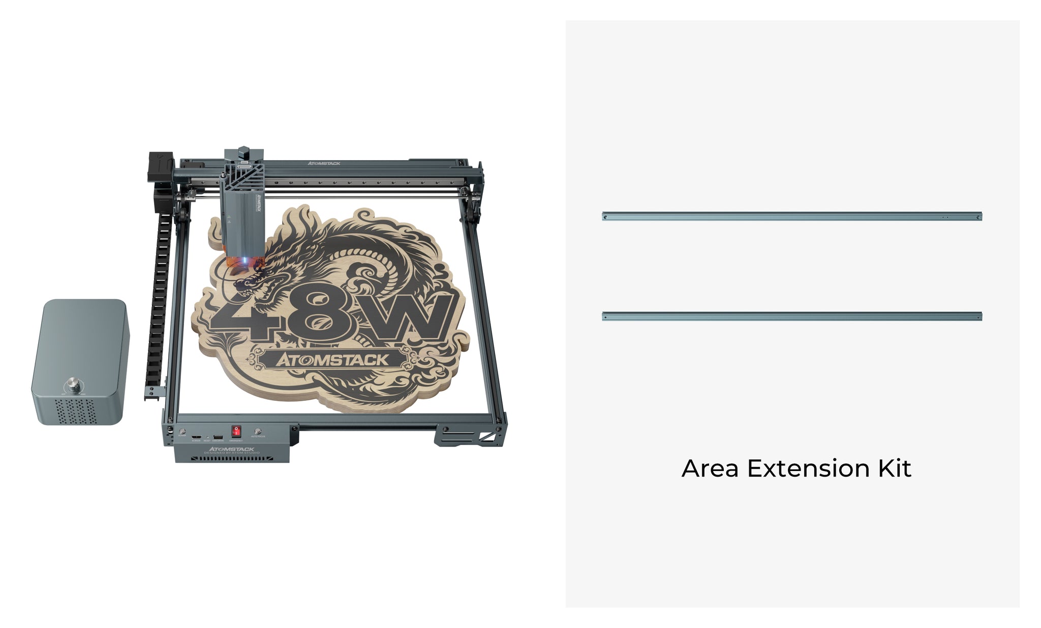 AtomStack A40/S40 Max Large Size Laser Engraving And Cutting Machine with F60 Air Assist Kit