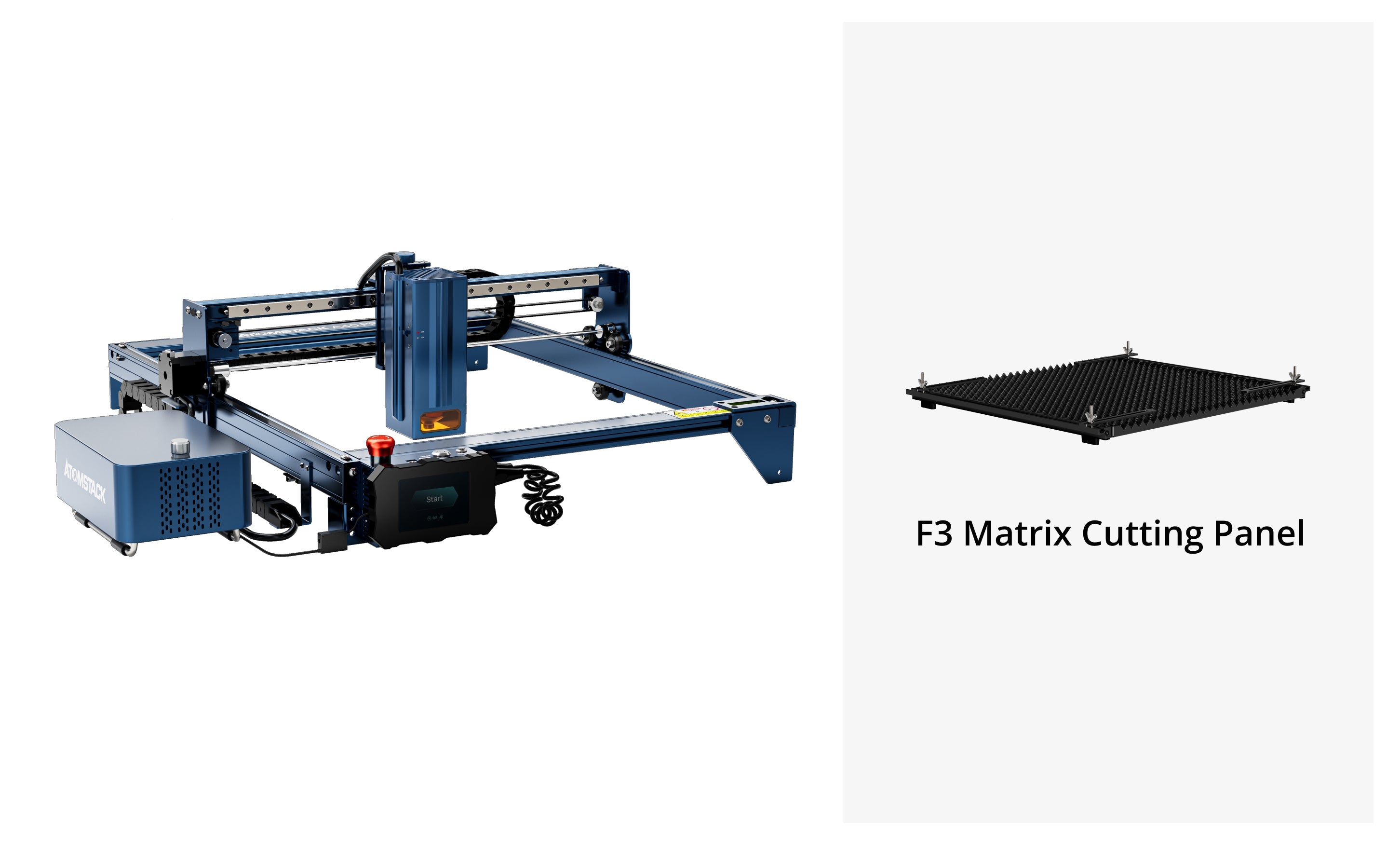 <tc>AtomStack</tc> A40 Pro Lasermaschine ausgestattet mit F60 Air Assist Kit 