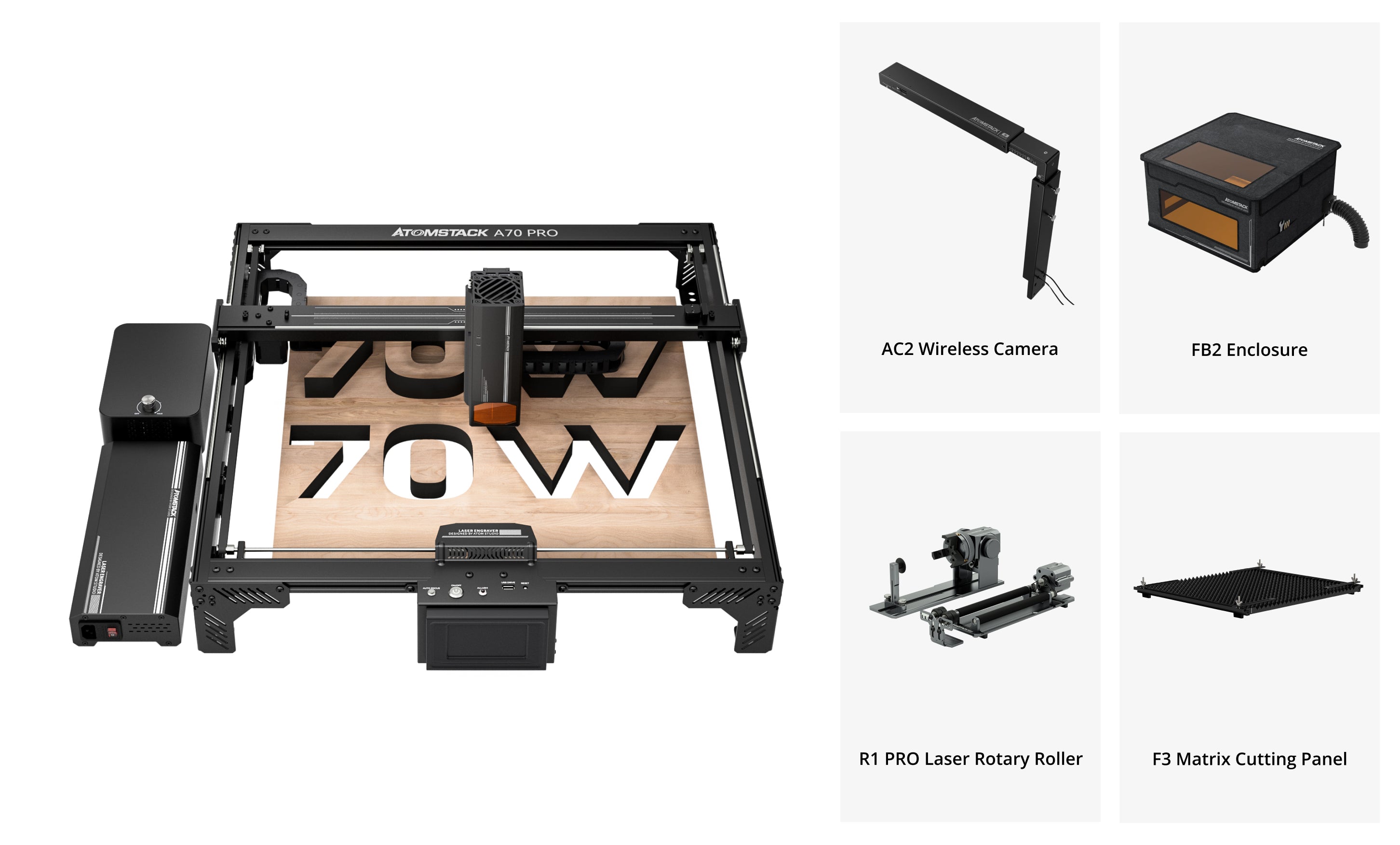 <tc>AtomStack</tc> A70 Pro Lasergravur- und Schneidemaschine 