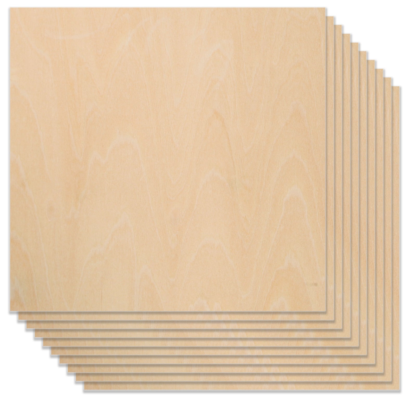 Basswood Plywood Sheets 0.118" Thickness (+/- 0.2mm) 11.8"x11.8" for Engraving