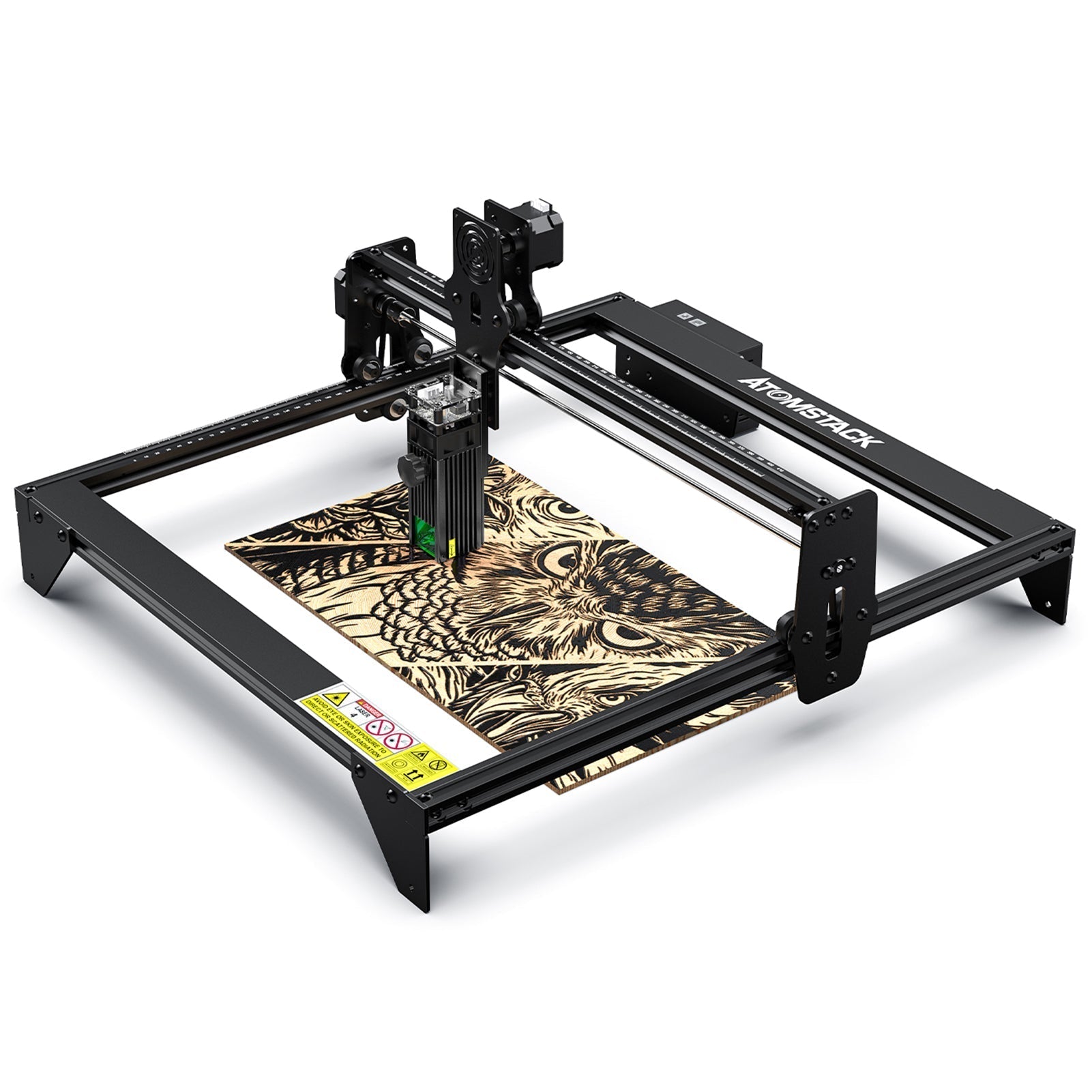 Graveur laser CNC <tc>AtomStack</tc> A5 M30 30 W remis à neuf, machine de découpe et de gravure pour bois et métal