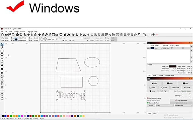 Lightburn Software - Gcode License Key, for Most Diode Laser Engravers Machines On The Market